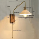 GobekUsa Copper Ceramic LED Wall Lamps Modern Style for Bedroom Living Room Bar