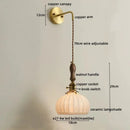 GobekUsa Copper Ceramic LED Wall Lamps - Nordic Modern Design
