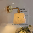 GobekUsa Copper Ceramic LED Wall Light Fixture Pull Chain Switch Modern Wall Lamp
