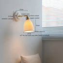 GobekUsa Copper Ceramic LED Wall Light with Pull Chain Switch for Living Room Decor.