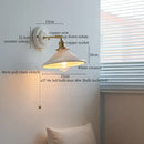 GobekUsa Copper Ceramic LED Wall Light with Pull Chain Switch for Living Room Decor.