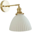 GobekUsa Copper Ceramic Wall Sconce Pull Chain LED Wall Light