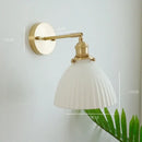GobekUsa Copper Ceramic Wall Sconce Pull Chain LED Wall Light