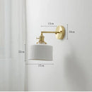 GobekUsa Copper Ceramic Wall Sconce Pull Chain LED Wall Light
