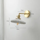 GobekUsa Copper Ceramic Wall Sconce Pull Chain LED Wall Light