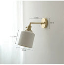 GobekUsa Copper Ceramic Wall Sconce Pull Chain LED Wall Light