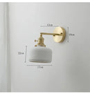 GobekUsa Copper Ceramic Wall Sconce Pull Chain LED Wall Light