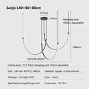 GobekUsa Copper Chandelier: Nordic Minimalist Lines Pendant Light for Living Room Decor