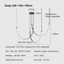 GobekUsa Copper Chandelier: Nordic Minimalist Lines Pendant Light for Living Room Decor