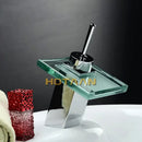 GobekUsa Copper Chrome Waterfall Bathroom Faucet Mixer for Basin Hot and Cold Water