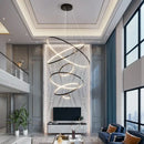 GobekUsa Copper Circle Chandelier: Modern Minimalist Luxury for Living Room, Restaurant, Villa Staircase