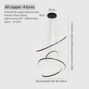 GobekUsa Copper Circle Chandelier: Modern Minimalist Luxury for Living Room, Restaurant, Villa Staircase