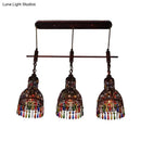 GobekUsa Copper Cluster Pendant Light with 3 Bulbs for Corridors - Art Deco Barn Style