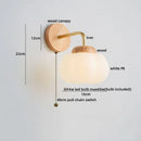GobekUsa Cotton LED Wall Lamps with Pull Chain Switch for Restaurant Living Room Bedroom