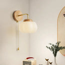 GobekUsa Cotton LED Wall Lamps with Pull Chain Switch for Restaurant Living Room Bedroom