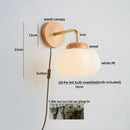 GobekUsa Cotton LED Wall Lamps with Pull Chain Switch for Restaurant Living Room Bedroom
