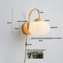 GobekUsa Cotton LED Wall Lamps with Pull Chain Switch for Restaurant Living Room Bedroom