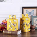GobekUsa Country Ceramic Vase: Floral Home Decor Jar for Living Room & Dining Table