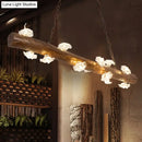 GobekUsa Country-style Mushroom Chandelier with 12 Wooden Bulbs for Indoor Pendant Lighting