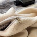 GobekUsa Cozy Faux Fur Bedding Set: Gradient Rabbit Fur Plush Cover Sheet Pillowcases