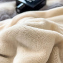 GobekUsa Cozy Faux Fur Bedding Set: Gradient Rabbit Fur Plush Cover Sheet Pillowcases