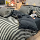 GobekUsa Cozy Nordic Plaid Bedding Set - Queen/King Size