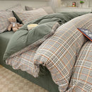 GobekUsa Cozy Nordic Plaid Bedding Set - Queen/King Size