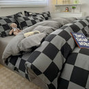 GobekUsa Cozy Nordic Plaid Bedding Set - Queen/King Size
