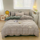 GobekUsa Cozy Nordic Plaid Bedding Set - Queen/King Size