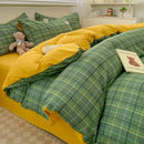 GobekUsa Cozy Nordic Plaid Bedding Set - Queen/King Size