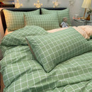 GobekUsa Cozy Nordic Plaid Bedding Set - Queen/King Size
