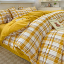 GobekUsa Cozy Nordic Plaid Bedding Set - Queen/King Size