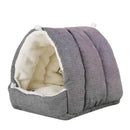 Gray & yellow corduroy fleece bird cage parrot bed bedroom hut by Decorbites