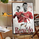 Modern red & green cr7 self-adhesive art poster bedroom decor by Decorbites