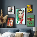 Modern red & green cr7 self-adhesive art poster bedroom decor by Decorbites