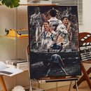 Modern red & green cr7 self-adhesive art poster bedroom decor by Decorbites