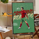 Modern red & green cr7 self-adhesive art poster bedroom decor by Decorbites