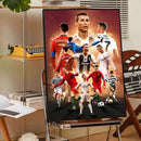 Modern red & green cr7 self-adhesive art poster bedroom decor by Decorbites