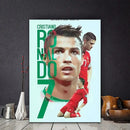 Modern red & green cr7 self-adhesive art poster bedroom decor by Decorbites