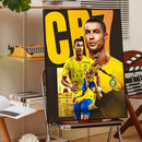 Modern red & green cr7 self-adhesive art poster bedroom decor by Decorbites