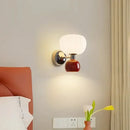GobekUsa Cream Breeze Pumpkin LED Wall Sconces for Bedroom Living Room Dining Hallway