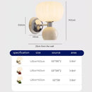 GobekUsa Cream Breeze Pumpkin LED Wall Sconces for Bedroom Living Room Dining Hallway