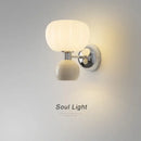 GobekUsa Cream Breeze Pumpkin LED Wall Sconces for Bedroom Living Room Dining Hallway