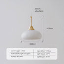 GobekUsa Cream Glass Nordic LED Pendant Light for Home Decor and Lighting