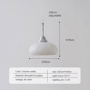 GobekUsa Cream Glass Nordic LED Pendant Light for Home Decor and Lighting