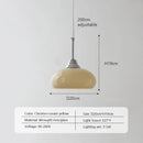 GobekUsa Cream Glass Nordic LED Pendant Light for Home Decor and Lighting