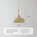 GobekUsa Cream Glass Nordic LED Pendant Light for Home Decor and Lighting