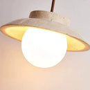 GobekUsa Cream Stone Chandelier Pendant Lamp - Nordic Style Bedroom Hanging Light