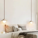 GobekUsa Cream Stone Chandelier Pendant Lamp - Nordic Style Bedroom Hanging Light