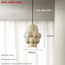 GobekUsa Creamy Wind LED Chandelier: Nordic Wabi Sabi Style for Dining Room, Bedroom, & Bar